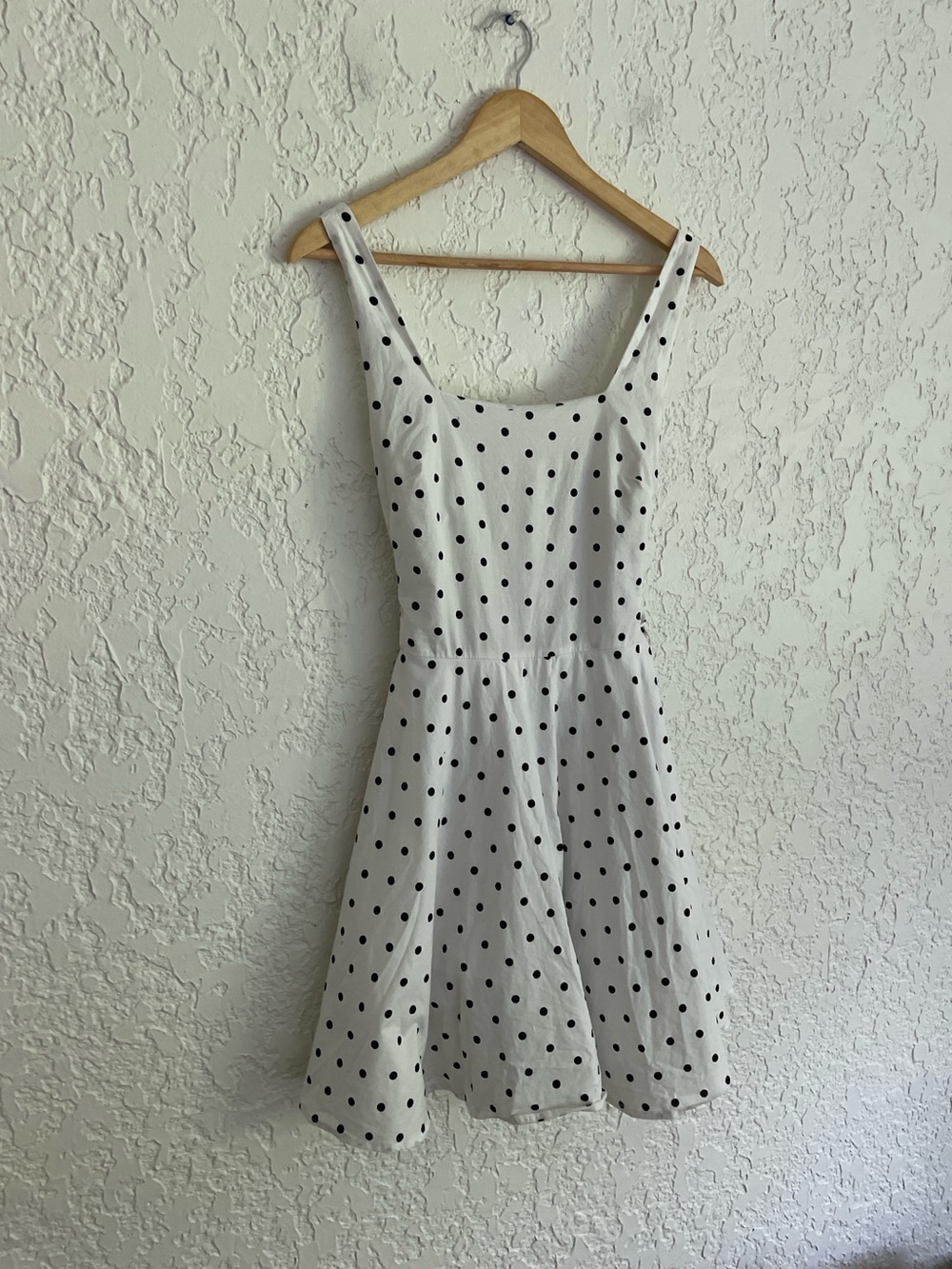 Charlotte Russe RARE Vintage Y2K Polka Dot Cotton Corset Tie Dress - Picture 2 of 6